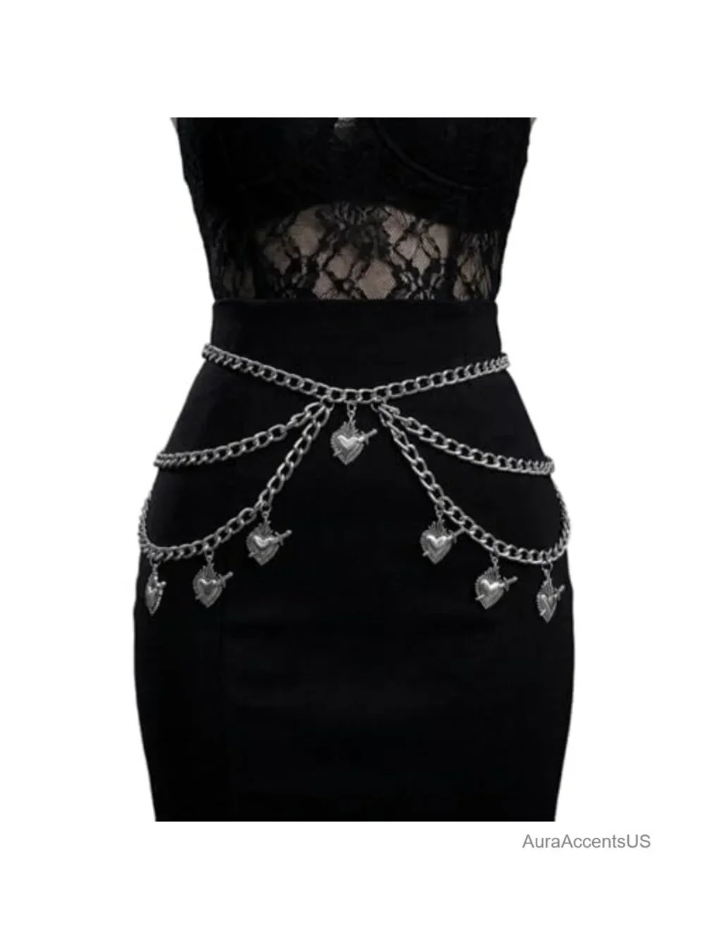 Punk Waist Chain - Gothic Hip Hop Crossover Body Belly Chains Belt